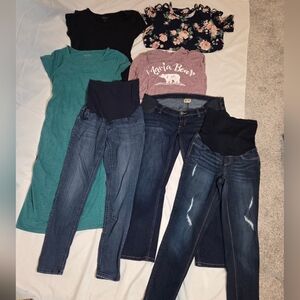 Materniry Clothing Bundle Lot Dresses Shirts Pants Womens M